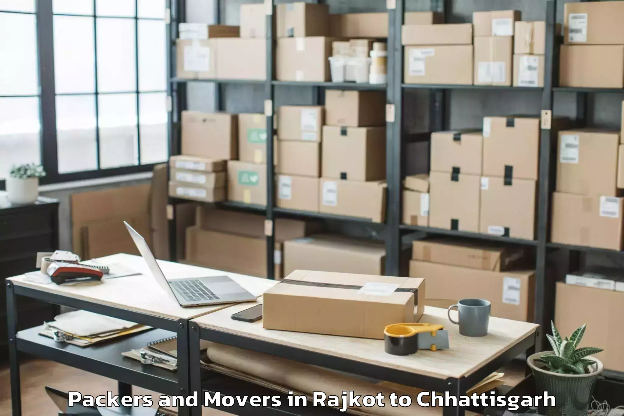 Top Rajkot to Sarguja University Ambikapur Packers And Movers Available